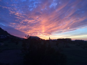 Evening sunset, Picacho State Park, Arizona