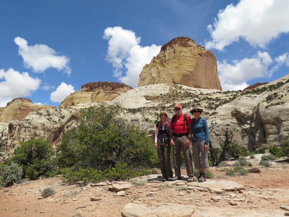 Capital Reef NP, Golden Throne, Ann, Bruce, Judy
