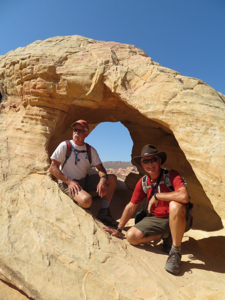 Valley of Fire SP, Bruce & Walt in the hole