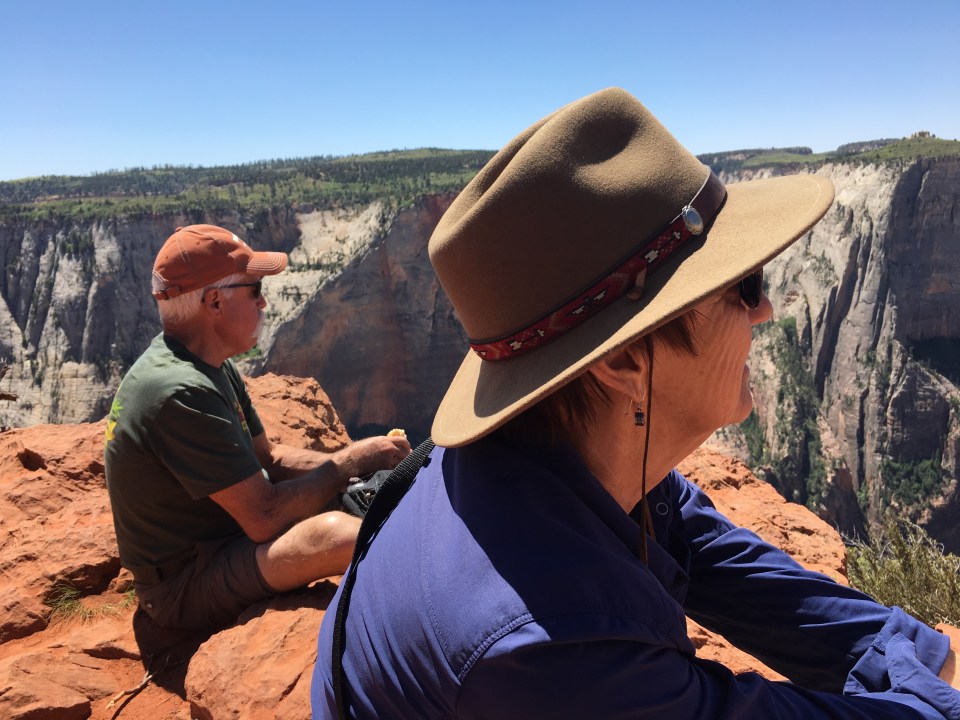 Zion NP, Bruce and Judy on Observation Point